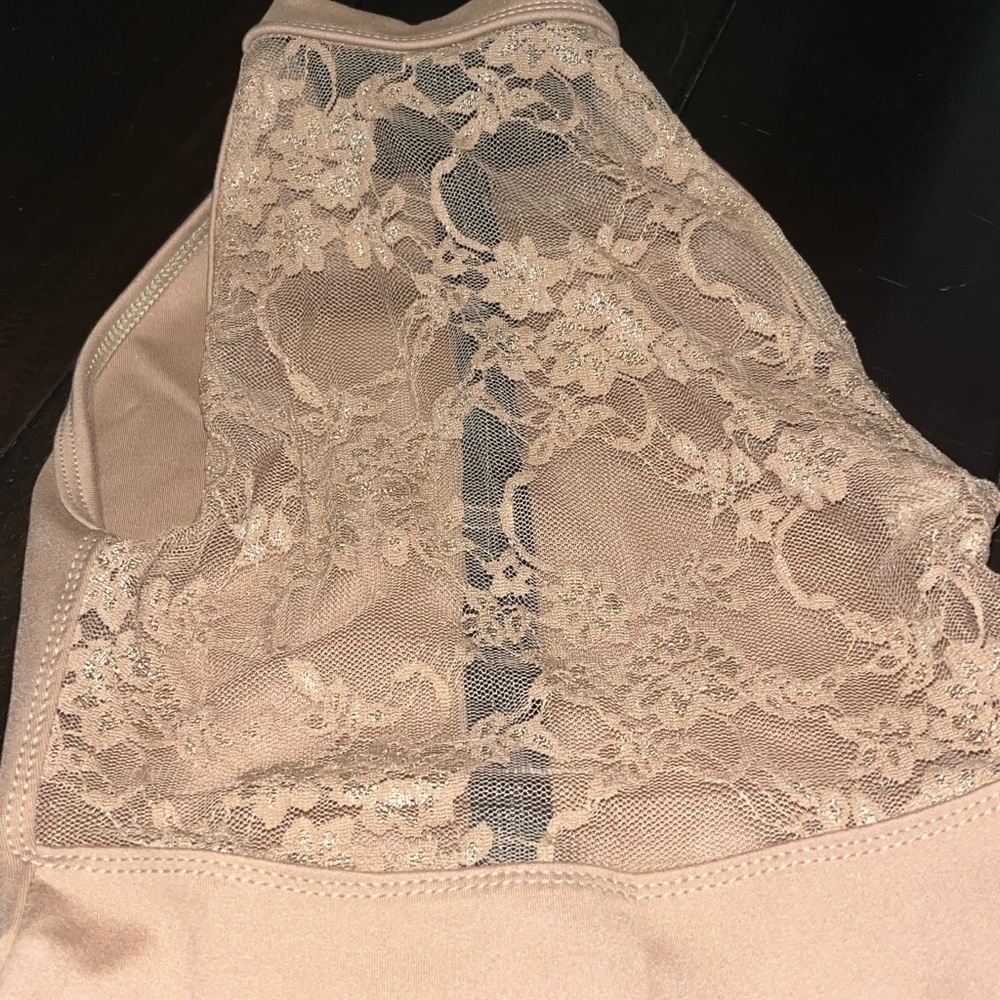 Lace Detail Nude Bodysuit